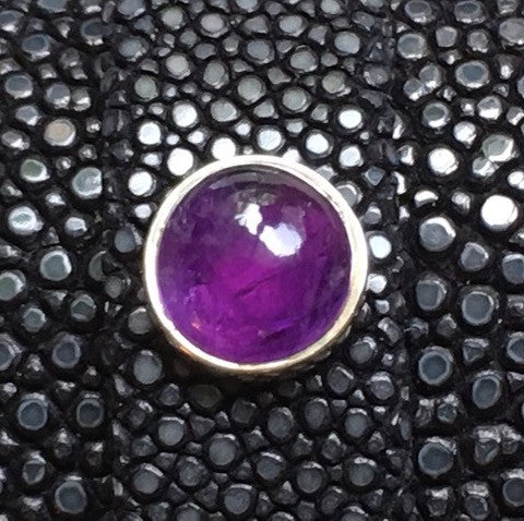 Cabochon d'Améthyste Linkstones serti d'argent