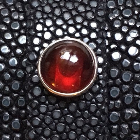 Cabochon de Grenat Linkstones serti argent