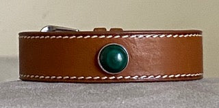 Cuir Gold - Oeil de Tigre et Malachite