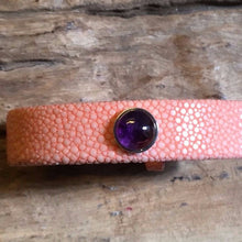 Bracelet galuchat rose Isthme de Kra