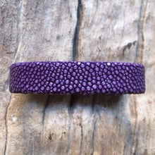 Linkstones - Bracelet galuchat violet 