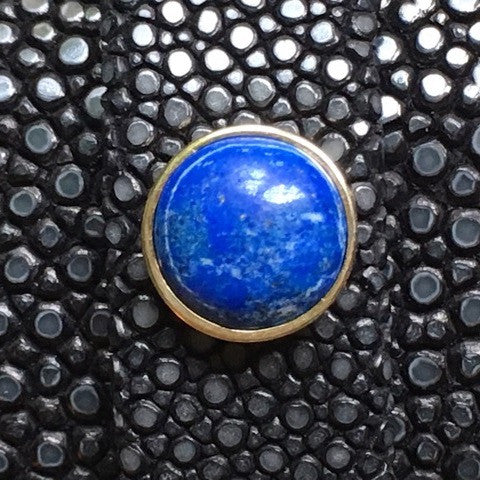Cabochon de Lapis Lazuli Linkstones serti or 