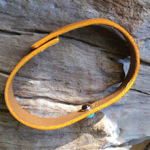 Linkstones - Collier orange galuchat oeil de tigre et turquoise, Golfe du Bengale